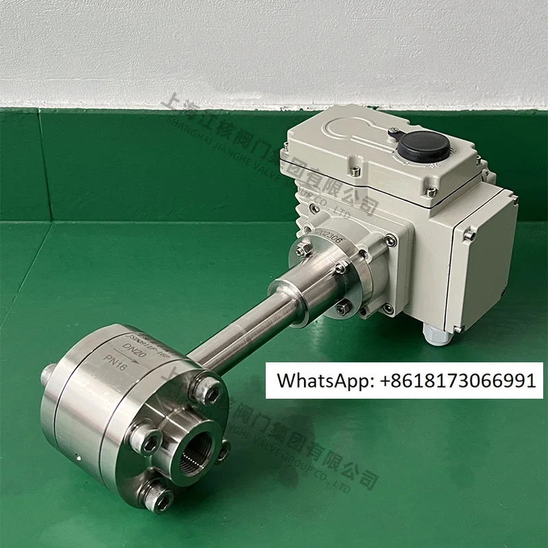 Low temperature electric ball valve, liquid nitrogen, liquid oxygen, liquid hydrogen compression -193 degrees, threaded port