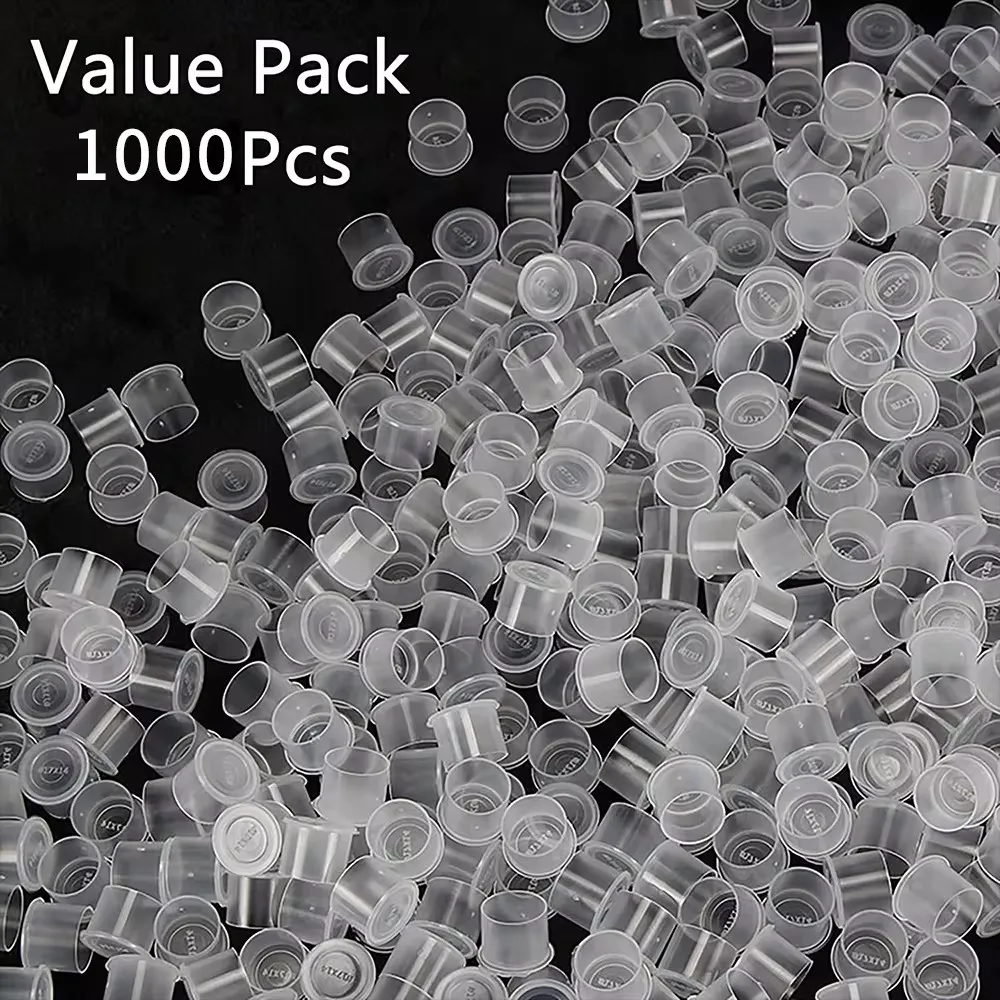 

LASTJUDG 1000Pcs Plastic Disposable Tattoo Ink Cups With Base High-quality Tattoo Ink For Permanent Makeup Tattoo Pen