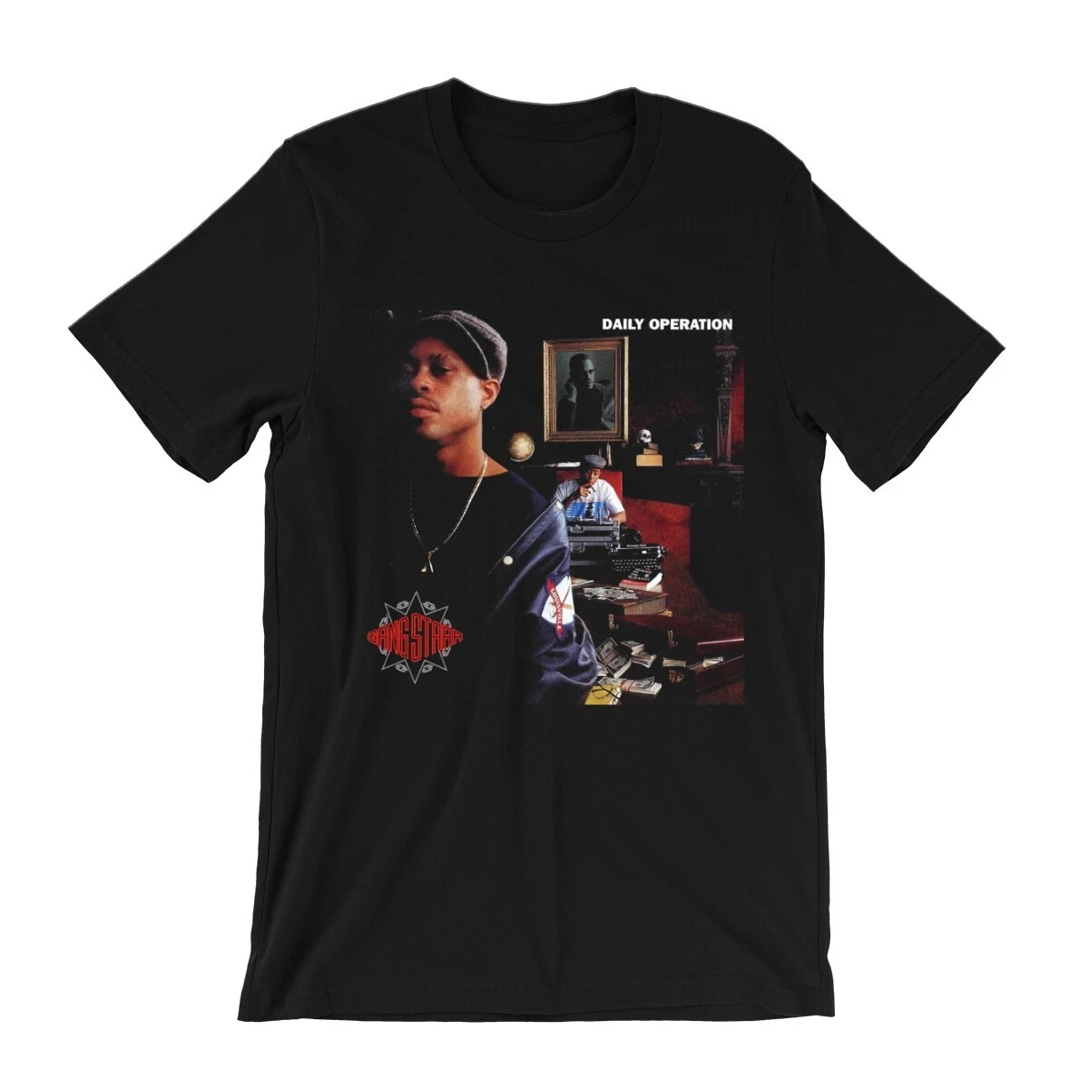 Gang Starr Daily Operation T-shirt - Hip Hop -DJ Premier GURU Logo Hip Hop Fan Gift Unisex Print Casual Daily Wear Short Sleeved