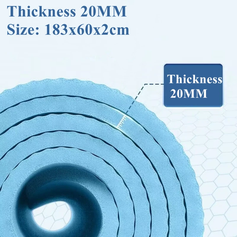 

Non-Slip Durable Camping Picnic Mat 1860x600x20mm Exercise Gym Fitness Workout 20mm Thick NBR Yoga Mat Moisture-proof Outdoor