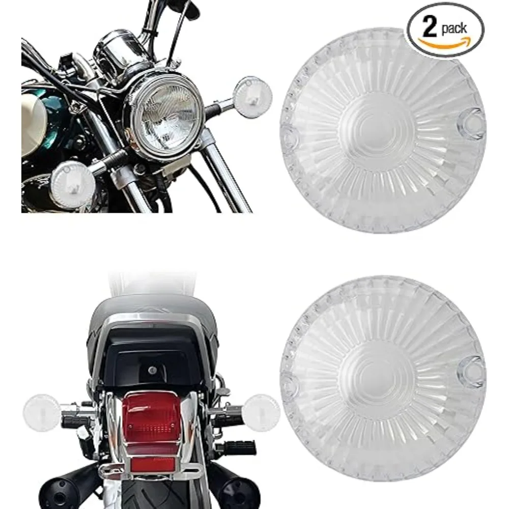 Capa de Lente de Sinalizador de Motocicleta 2PCS para V-Star 250 650 1100 Virago 250 535 750 1100 V-Max Royal Star Road Star 1995-2014