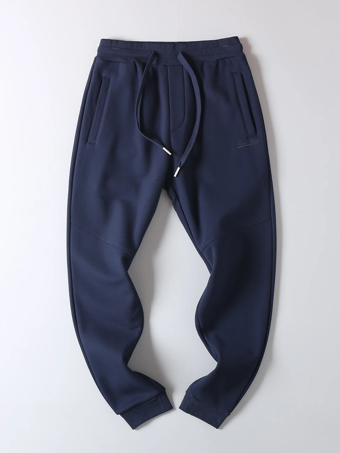 

Men's Fce Lined Thiened Sports Casual Pants Autumn Winter Embroidery Warm Long Trousers Straight Leg Cotton Polyester