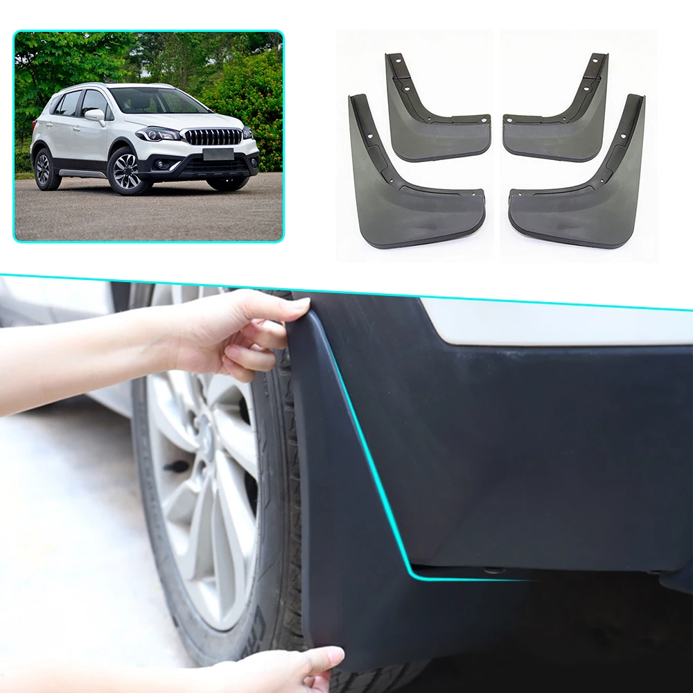 Mud Flaps For Suzuki S-Cross S Cross SCross 2014 Accessories Fenders Splash Flaps Guard Mudguard