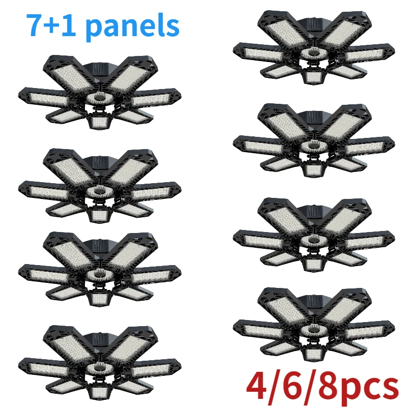 

Регулируемые панели, 4/6/8 шт., 7 + 1, деформируемая искусственная Подвеска для гаража, потолочный светильник 26/E27, искусственная подсветка для складских помещений