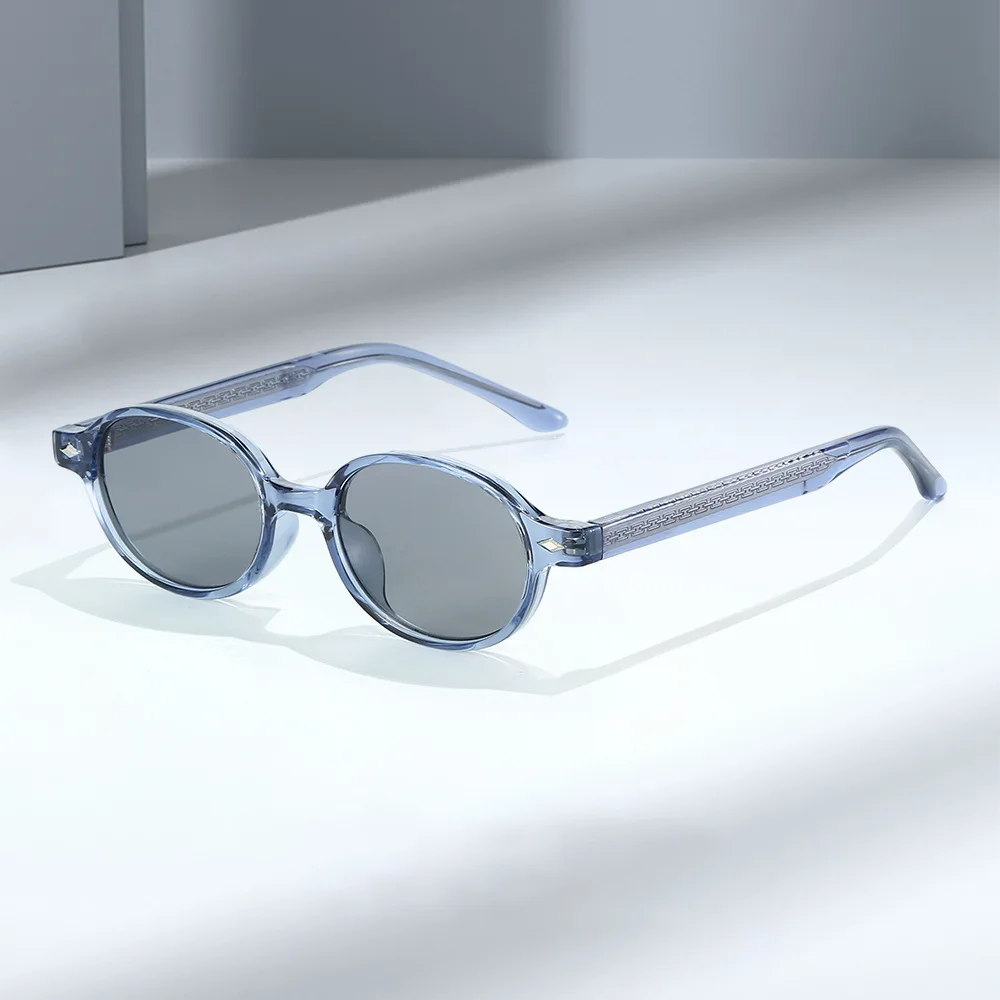 JNPCXI New Retro Small Oval Women Sunglasses TR90 Fashion Candy Color Shades UV400 Men Trending Rivets Punk Sun Glasses
