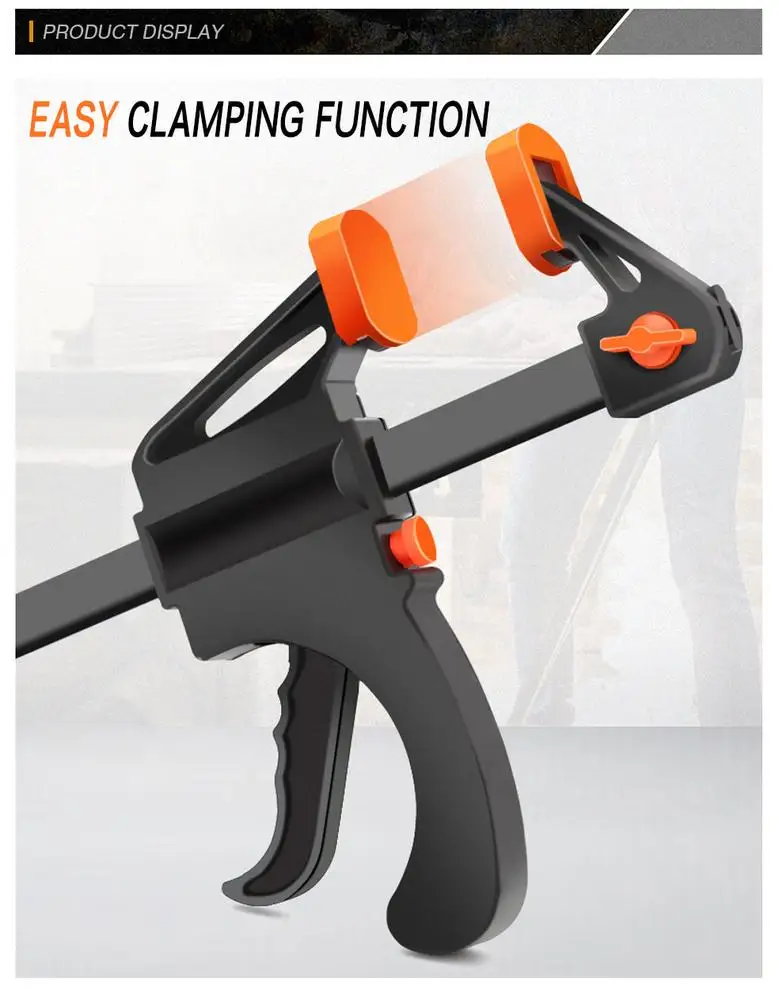 4-inch Woodworking Clamp Quick-adjust Wood Clamps Quick Squeezer Clamps Set  Clamp Kit