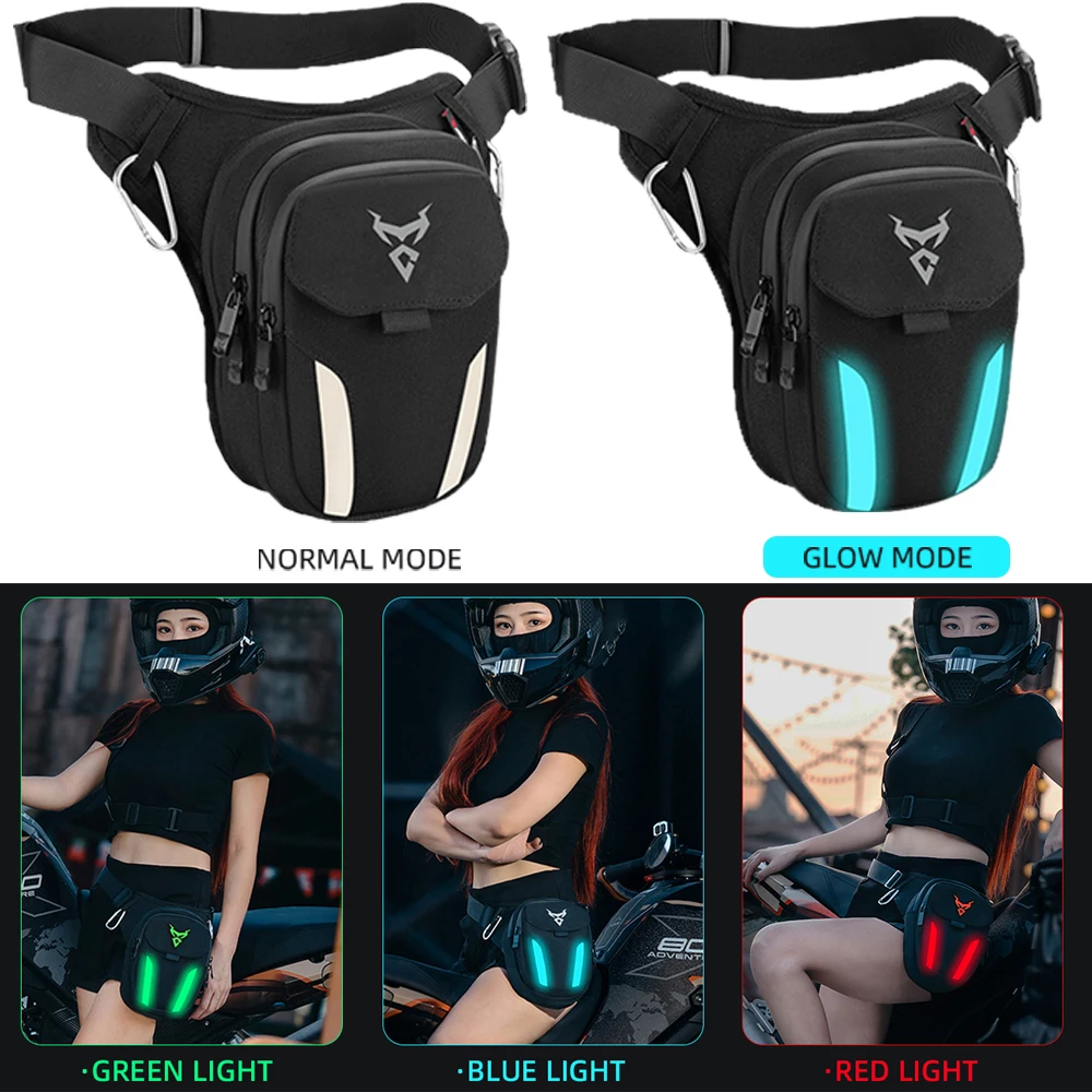 

MOTOCENTRIC Водонепроницаемая мотоциклетная сумка для ног, пояс на бедро, байкерская поясная сумка для езды на велосипеде, путешествий, пешего туризма, мотокарман