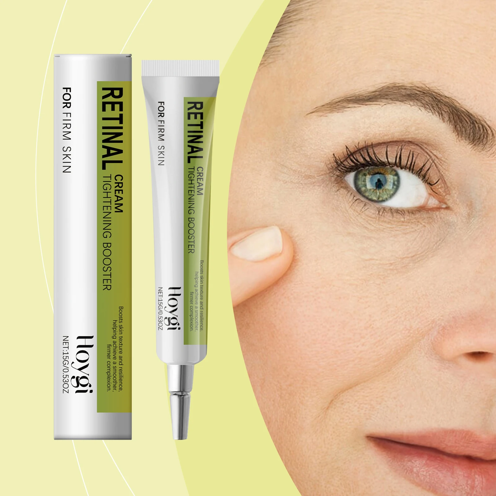 Crema de ojos con Retinol, antienvejecimiento, reafirmante, línea fina, fórmula suave, reparación, brillo, apretar, suaviza la textura hidratante