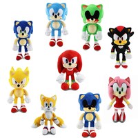 2025 New HOT 30cm Sonic peluches toy  cartoon hedgehog Amy Rose knuckle tail soft stuffed doll child birthday Sonic lovely  toys