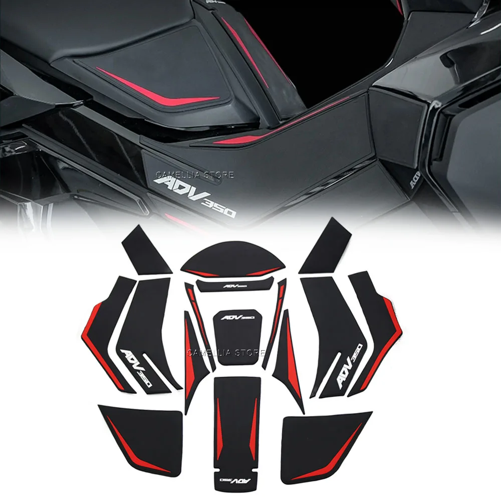 

Motorcycle Fuel Tank Pad Anti-Slip Side ADV350 Motorcycle Fuel Tank pad Sticker Complete Set of Rubber Stickers for Honda ADV350
