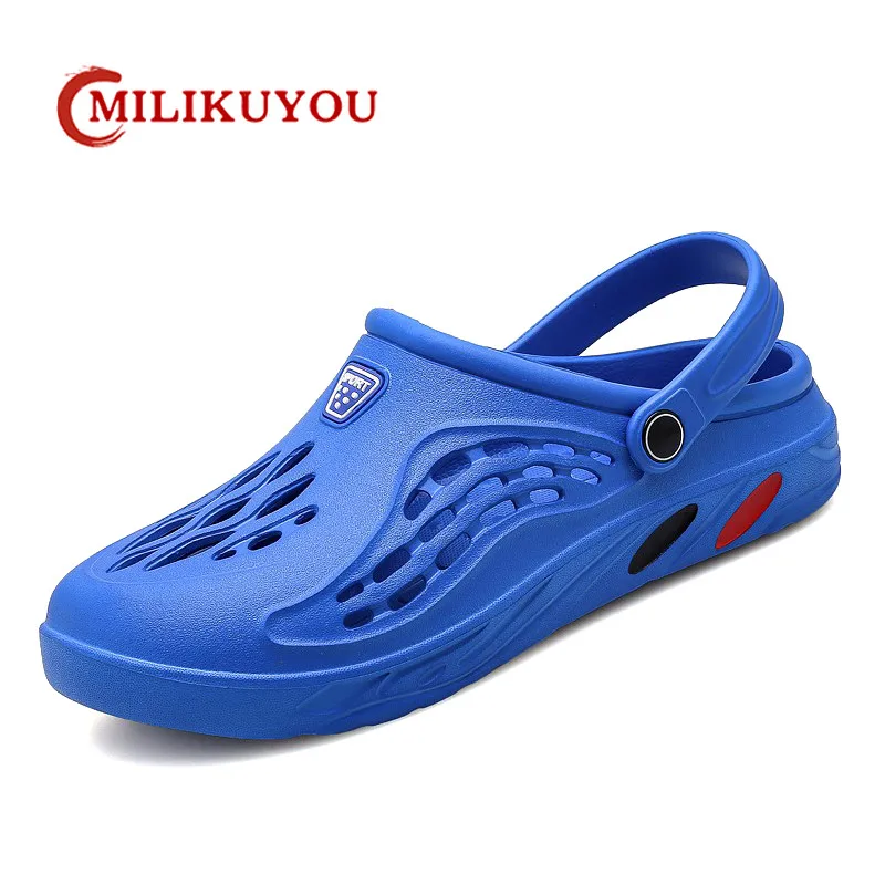 Original Men Sandals Lightweight Casual Shoes EVA Soft Sole Hole Shoes Plus 49 Clogs Outdoor Beach Falt Slippers Garden Shoes