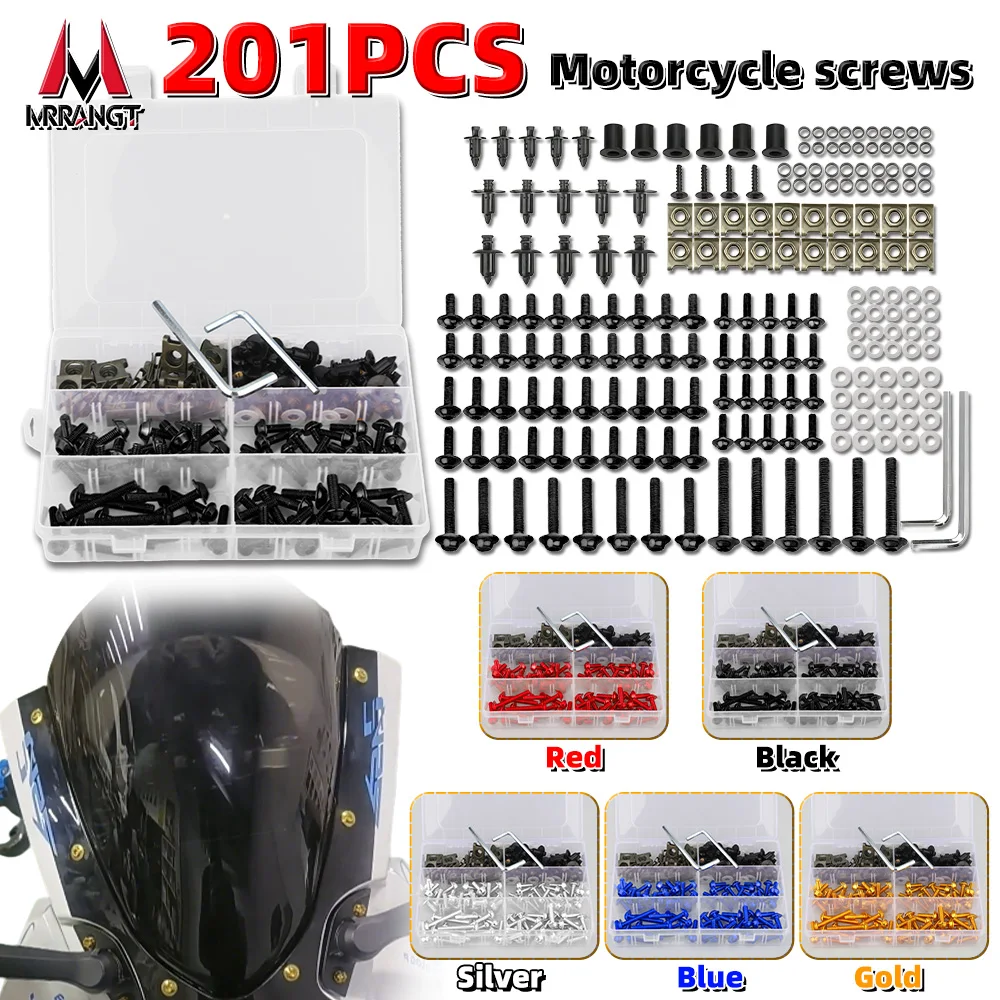 

201PCS M5 M6 Screws Motorcycle Bolts Screws Fair Bolt For YAMAHA YZF R1 R15 R25 R3 R6 R125 R15 R25 MT03 MT07 MT10 For Honda CBR