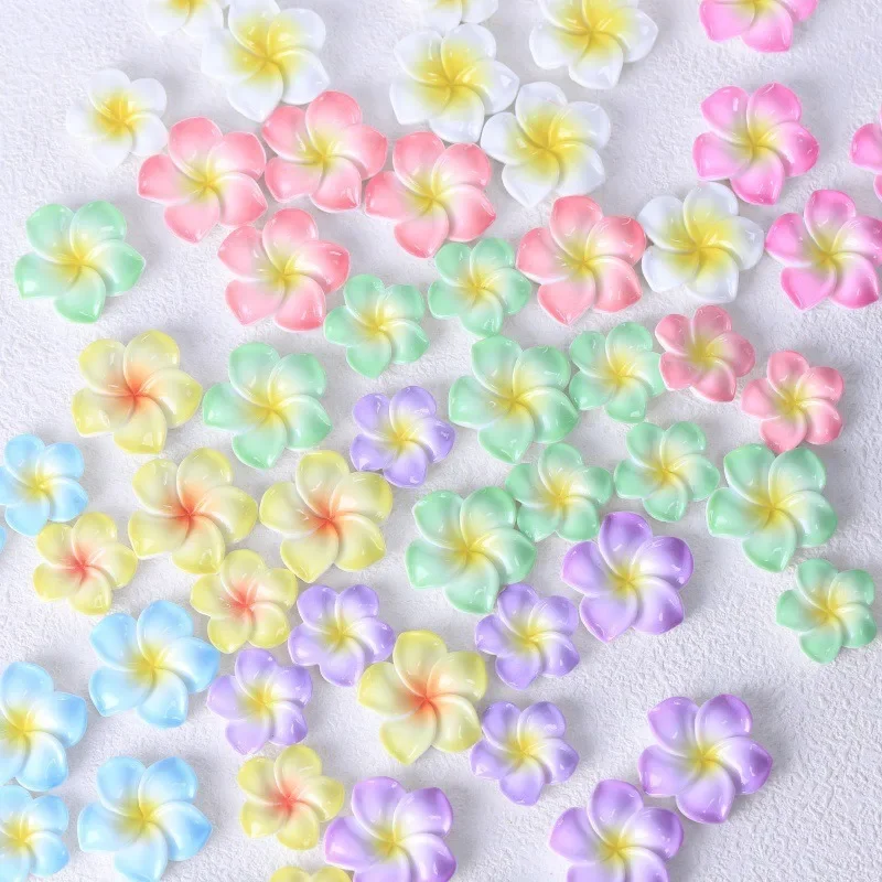 20Pcs Resin Sweet Flowers Flatback Decor, Mixed Size Floral Crafts Supplies for DIY Jewelry and Refrigerator Decoration
