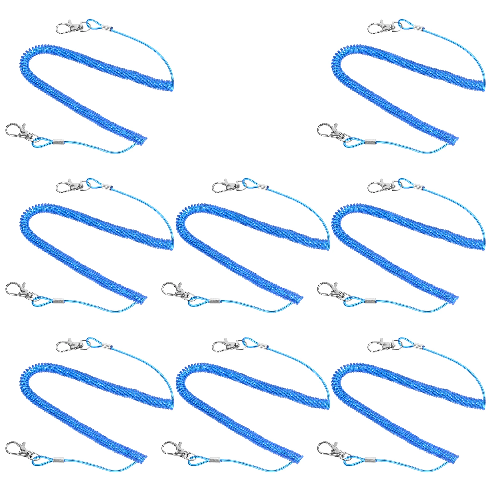 

8pcs 1.5M Fish Rod Protection Rope Fishing Tether Elastic Steel Security Gear Durable Waterproof Outdoor Hiking Climbing Hunting