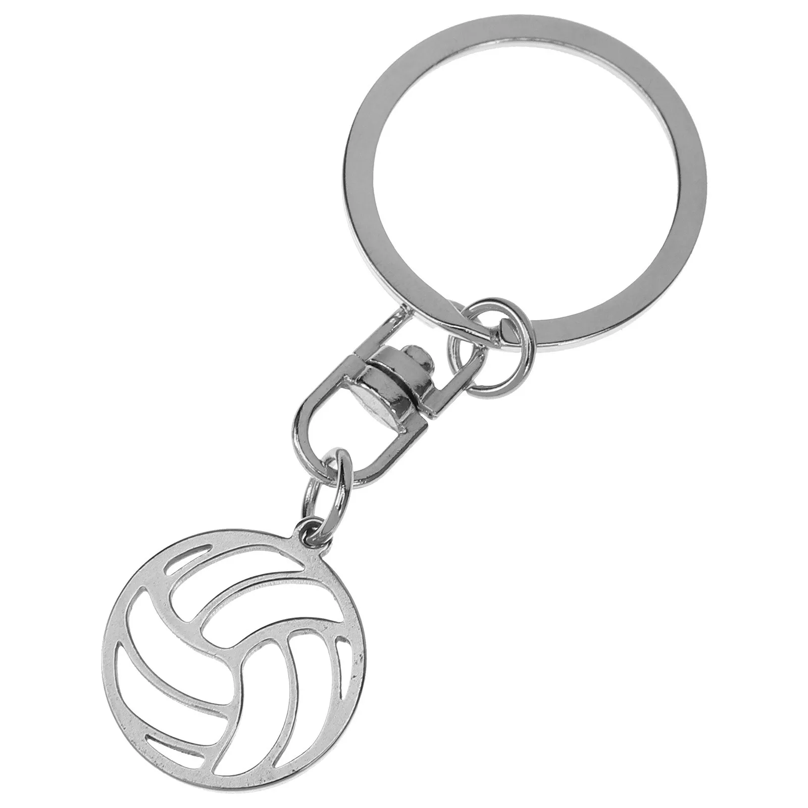 

3 шт., набор волейбольных брелоков из нержавеющей стали, полый кулон, модная спортивная сумка, очаровательные волейбольные аксессуары, спортивный набор ключей