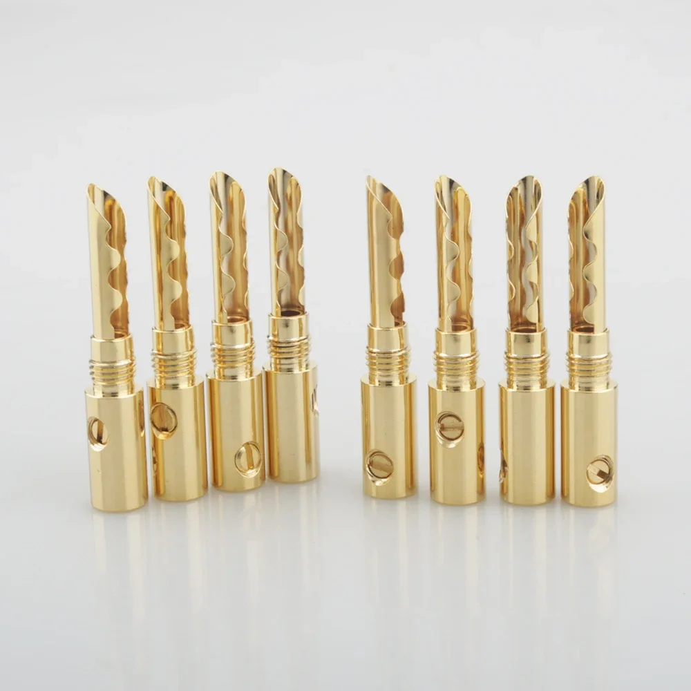 Śruba HIFI typ BFA 4mm wtyczka bananowa złącze kabla głośnikowego audio pozłacana miedź wtyczki Z końcówki wzmacniacza Hi-Fi
