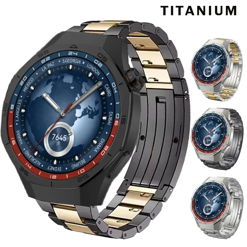 الفاخرة سبائك التيتانيوم حزام لهواوي ساعة GT5 برو 46 مللي متر سوار معدني لهواوي ساعة GT5 22 مللي متر الأعمال الفرقة Correa