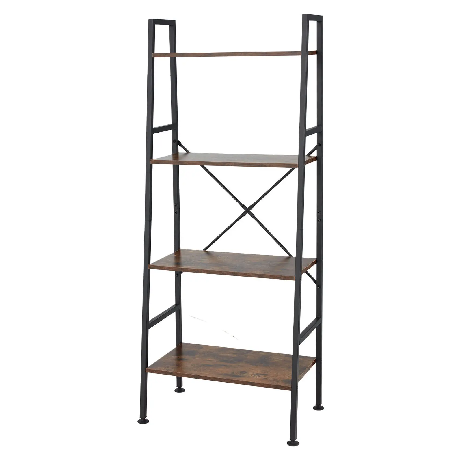 

Modern 4-story wood and steel bookshelves store organizer bookshelves