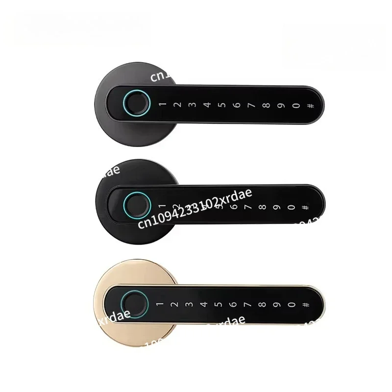 Smart Door Lock Iron Gate Digital Combination Finger Print Safety  Handle Lever Lock Bedroom Intelligent Electronic Door