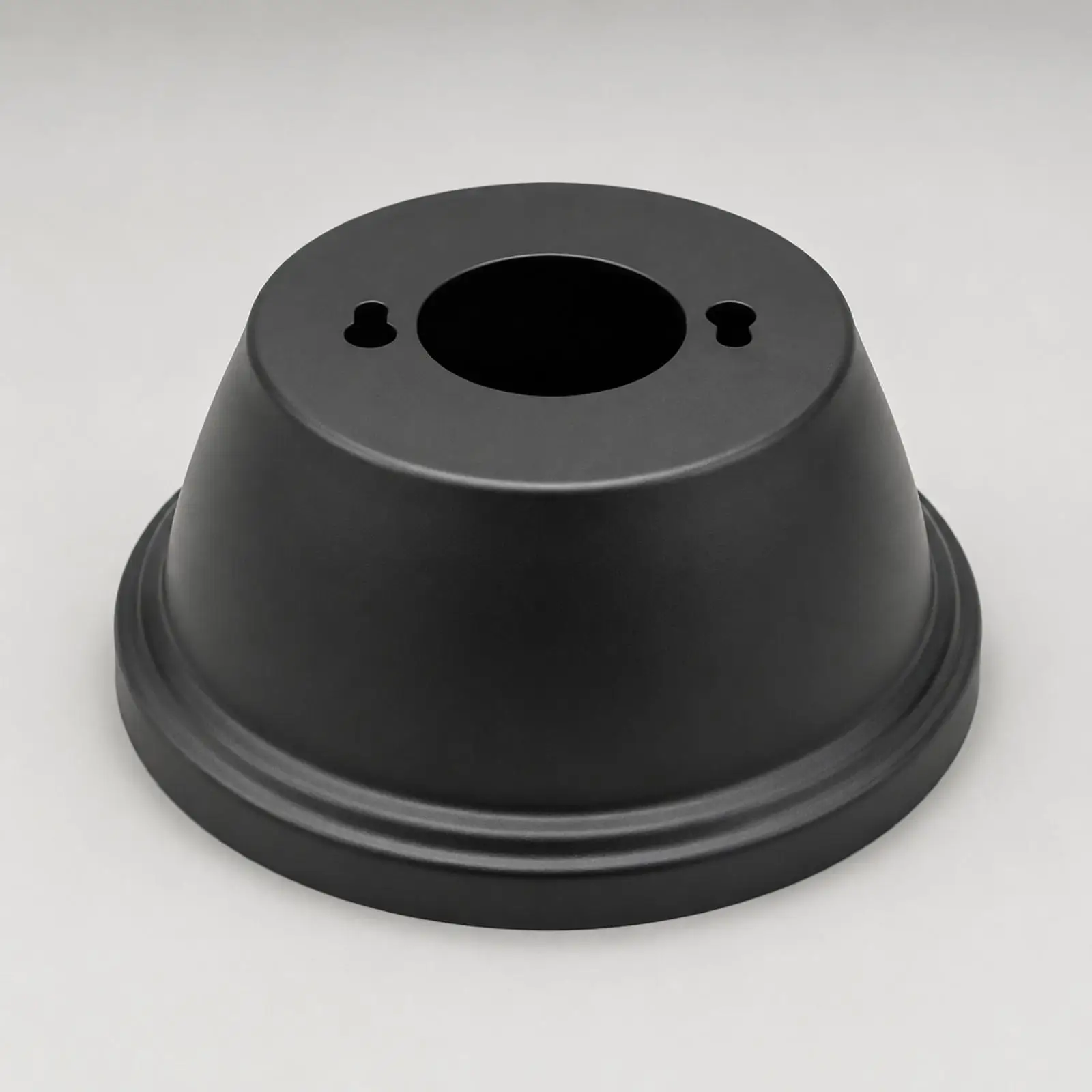 Vaulted Iron Ceiling Fan Light Canopy Cover with Central Opening for Fan Lamp Mounting Hardware Concealment