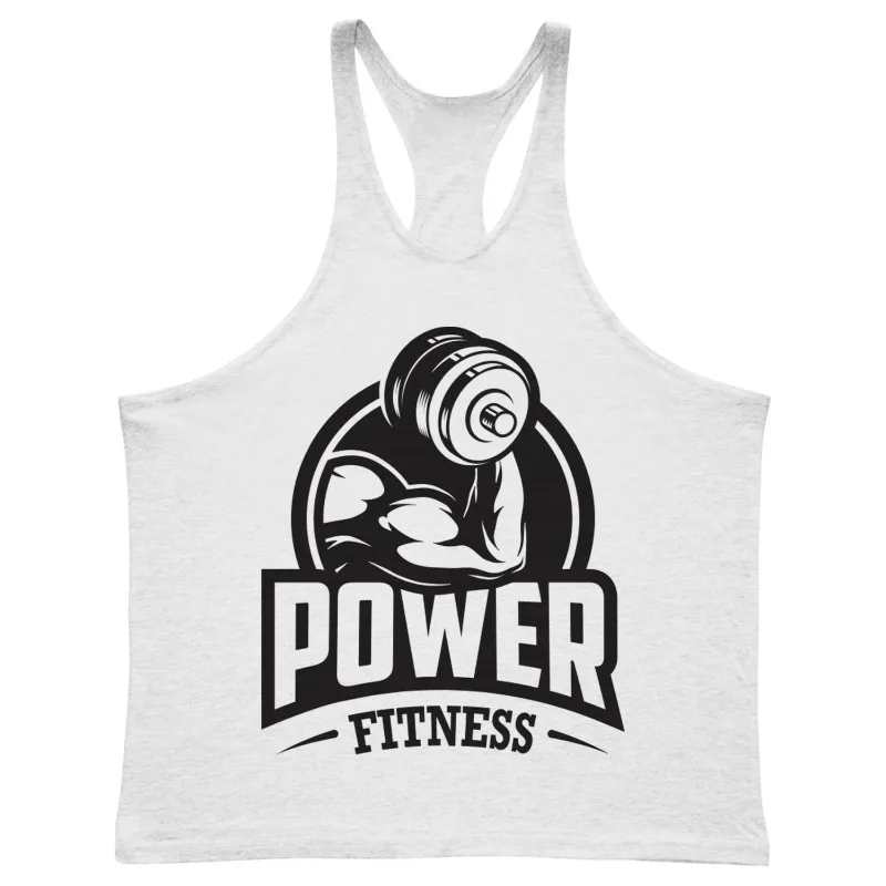 Fitness Clothing Bodybuilding Singlets Tank Top Give My Power Men Muscle Shirt Sportwear Vests Cotton Stringer Tops Men Clothing