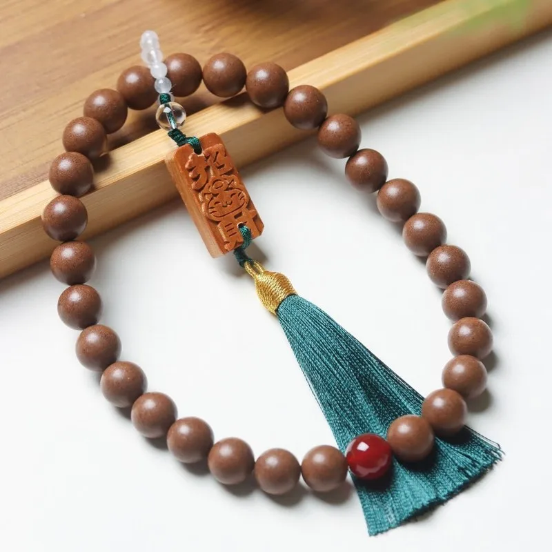 Traditional Osmanthus Incense Handheld Buddhist Prayer Beads Bracelet for Men and Women, Pendant Accessories, Car Hanging
