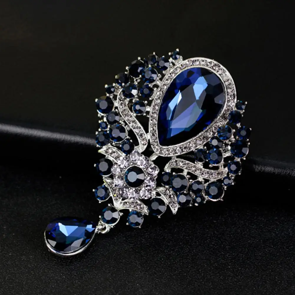 Stylish Brooch Pin  All Match Water-drop Shape Bag Brooch  Electroplated Long Lasting Party Jewelry Brooch