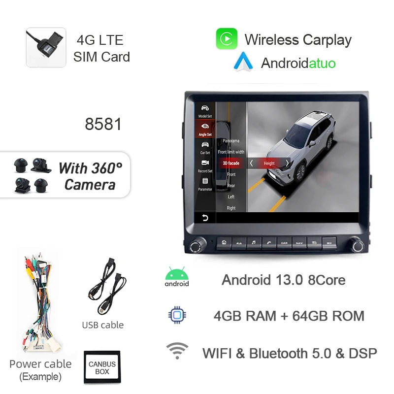 8.4 "Android 13 Autoradio Voor Porsche Cayenne 2010 2011-2017 Navigatie Stereo 8 + 256G Bluetooth Wifi Rds Gps Multimediaspeler