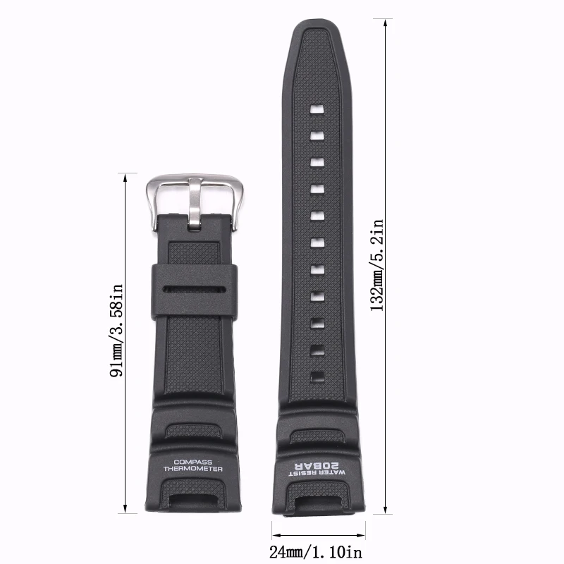 Resin Watchband Suitable for Casio SGW 100 SGW-100 Men Rubber Strap Waterproof Sport Replacement Bracelet Watch Accessories