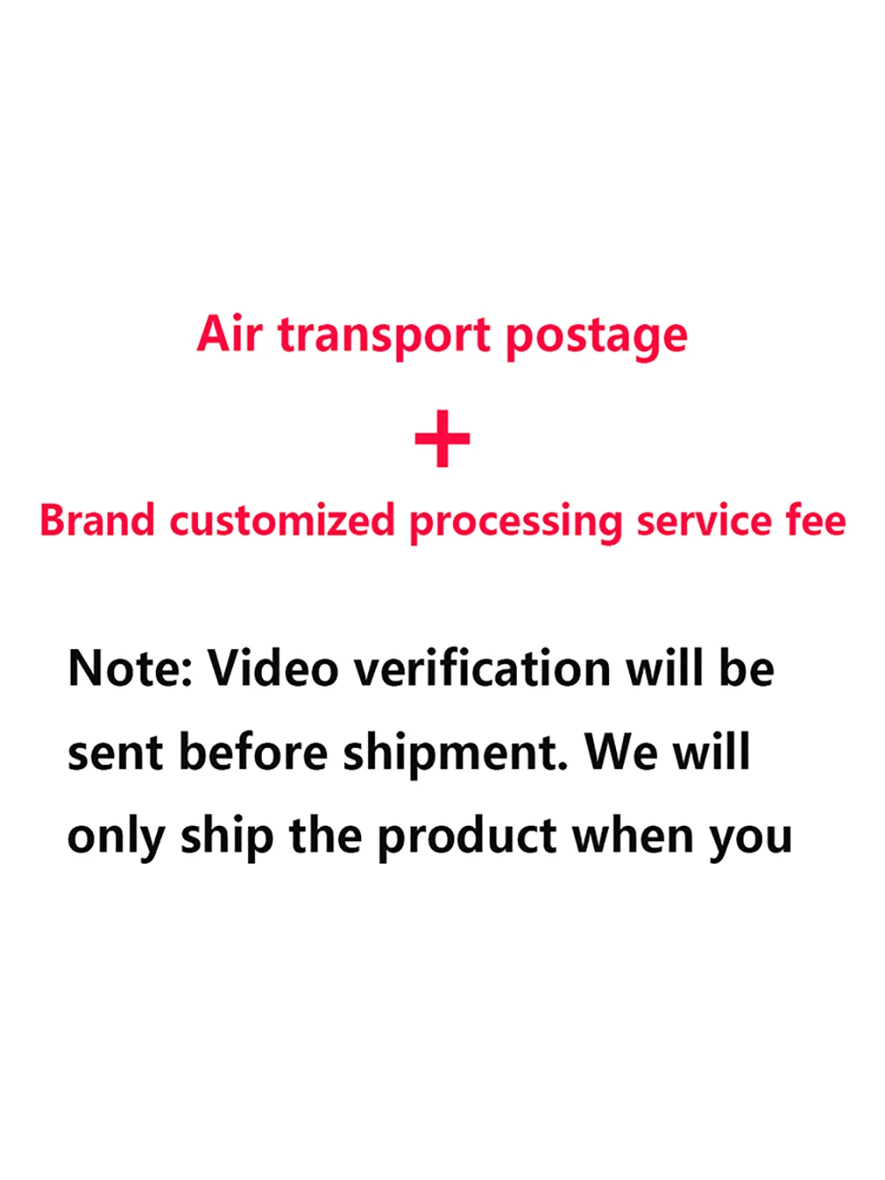 Please pay for the air freight order and contact customer service.