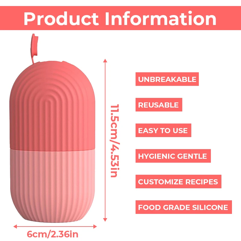أسطوانة الثلج للوجه سيليكون أدوات تحديد الوجه آيس كيوب الأسطوانة الرقبة العين مدلك الوجه الجمال العناية بالبشرة قابلة لإعادة الاستخدام