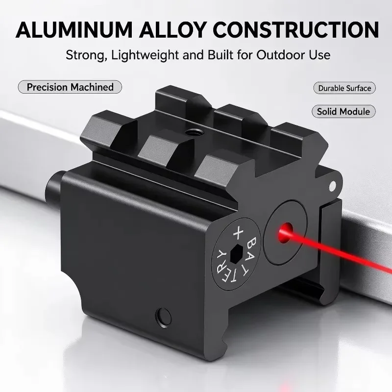 Slim Mini Red Positioning Laser, Aluminum Compatible with 20mm Picatinny Rail