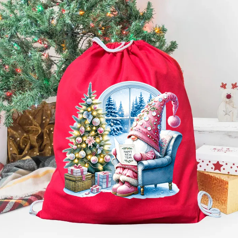 6-piece set of pink Christmas stickers, holiday cute stickers, set of heat transfer stickers, DIY hot stamping stickers