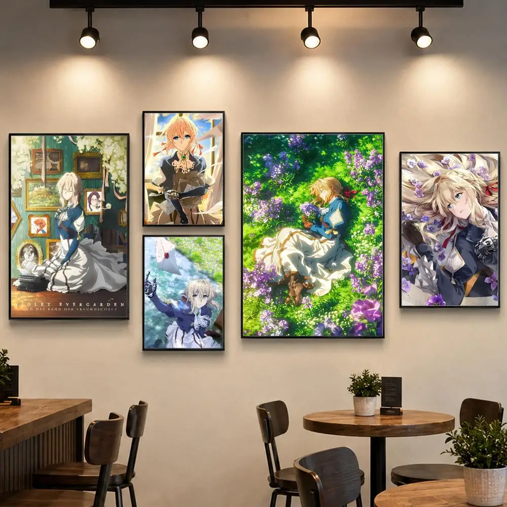 Anime V-Violet Evergarden Poster PP Paper Decorative Wall Art for Living RoomsBedrooms Bars Cafes Stylish Home Decor Gift