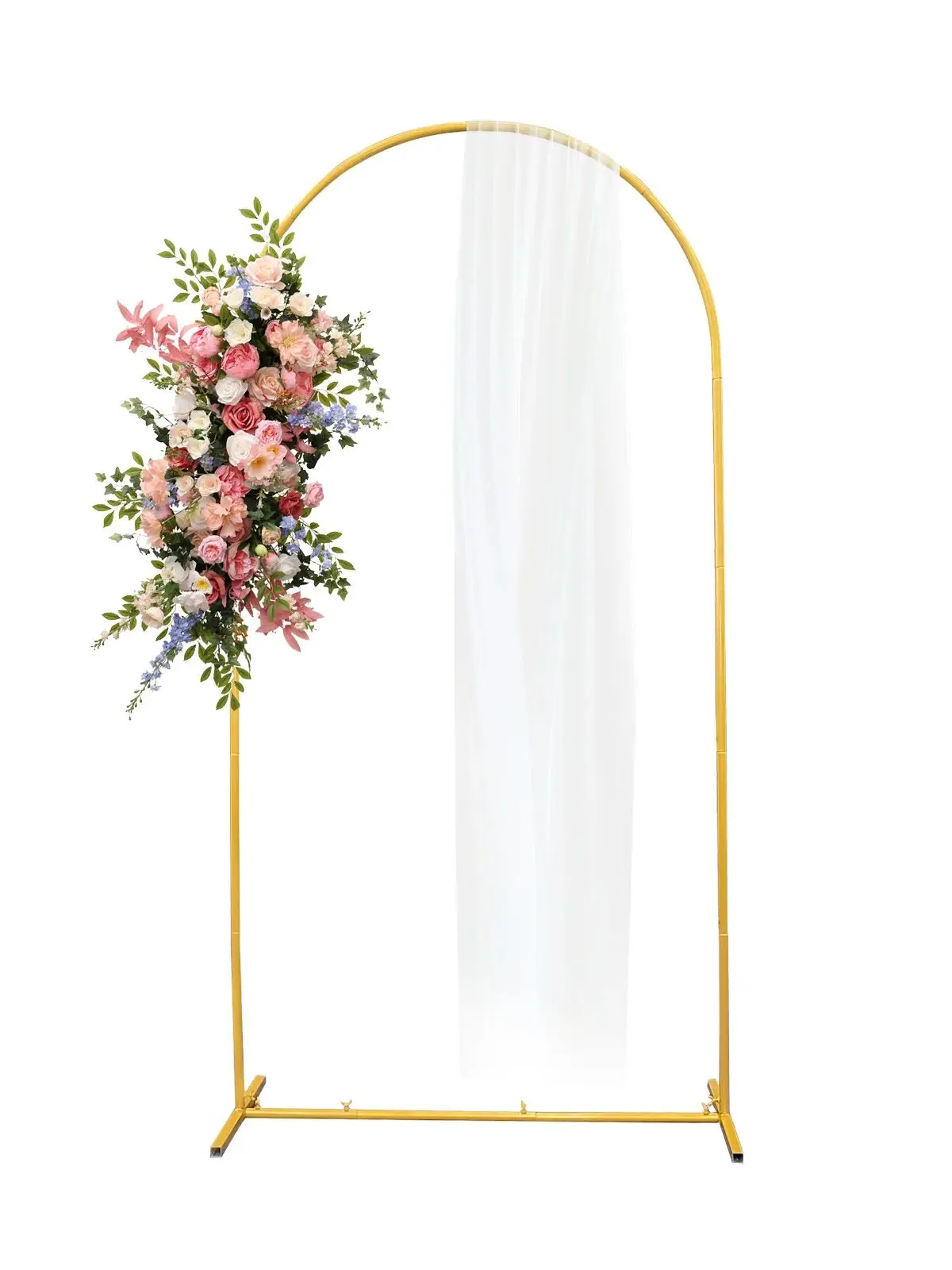 Soporte de arco de boda dorado, arco de globos de decoración de fiesta, soporte de fondo de marco, 1 Uds.