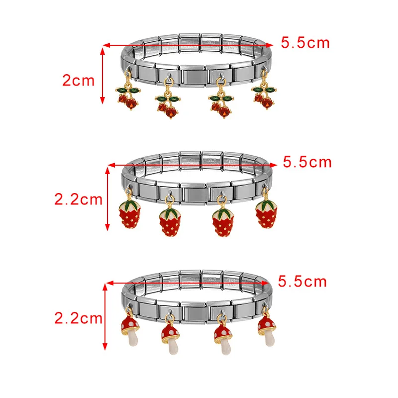1pc Stylish And Simple Titanium Steel Inset Synthetic Zircon Pendant Square Module Bracelet, Suitable For Women\'s Daily Wear