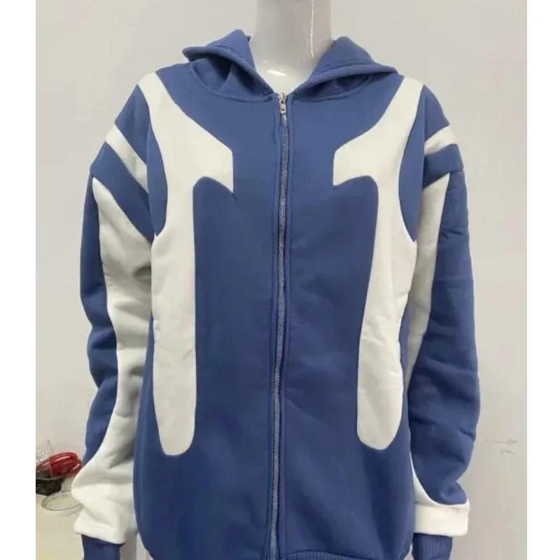 

Y2K Уличная одежда Эстетическая модная свободная лоскутная толстовка с принтом Harajuku Готический хип-хоп Панк Классическая повседневная толстовка для поездок на работу