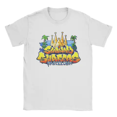 Men Women Subway Surfers BARCELONA T Shirts  Pure Cotton Clothes Novelty Short Sleeve O Neck Tees Plus Size T-Shirts