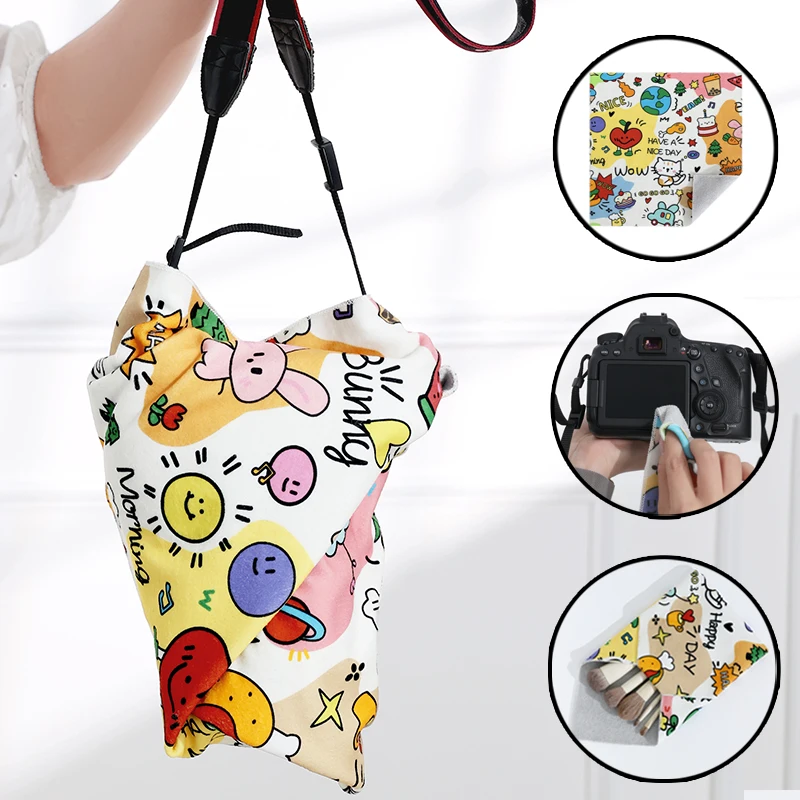 Makeup Bag Magic Cloth Pouch Women's Cosmetic Bag Foldable Magic Cloth Camera Damage Prevention Self-Adhesive Bag