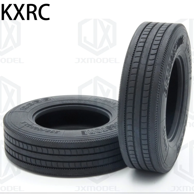 

2Pcs Width 22mm Rubber Tire Narrow Wheel for 1/14 Tamiya RC Truck Trailer Tipper Scania 770S Benz Actros Volvo MAN LESU Car Part