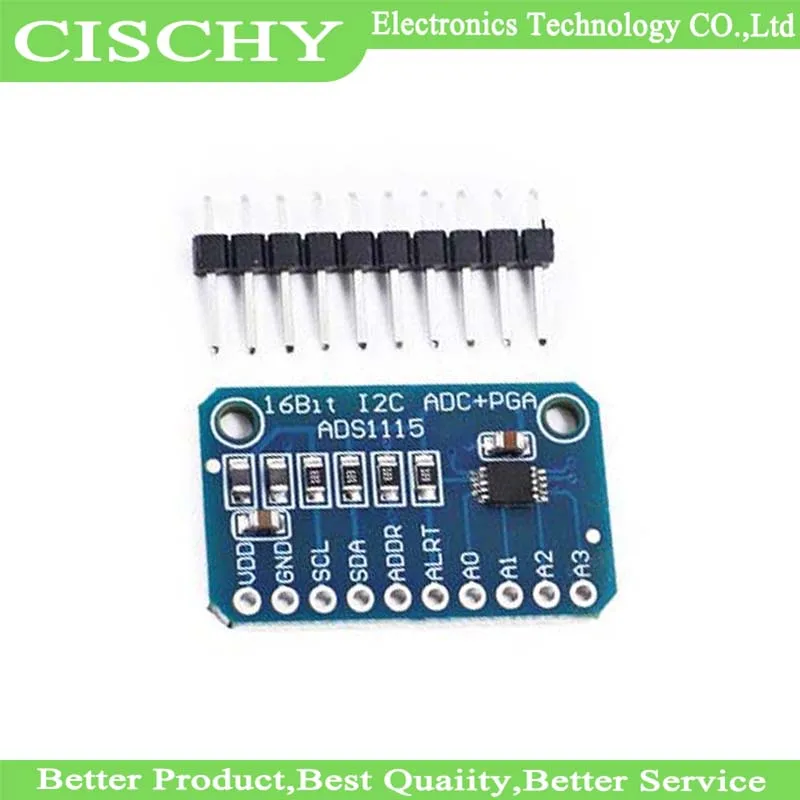 1PCS 16 Bit I2C ADS1115 Module ADC 4 channel with Pro Gain Amplifier RPi