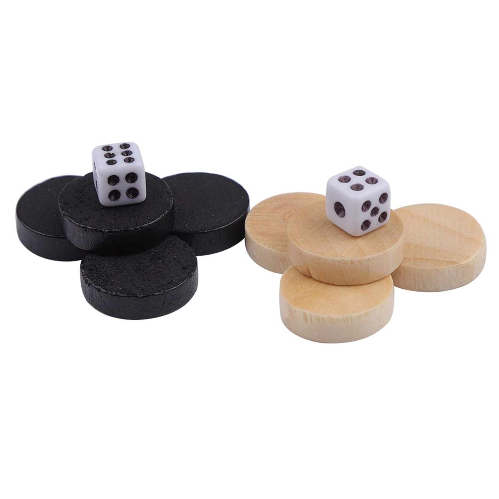 32Pcs Draughts&Checkers&Backgammon Chess Piece for Kids Board Game Learning Camping