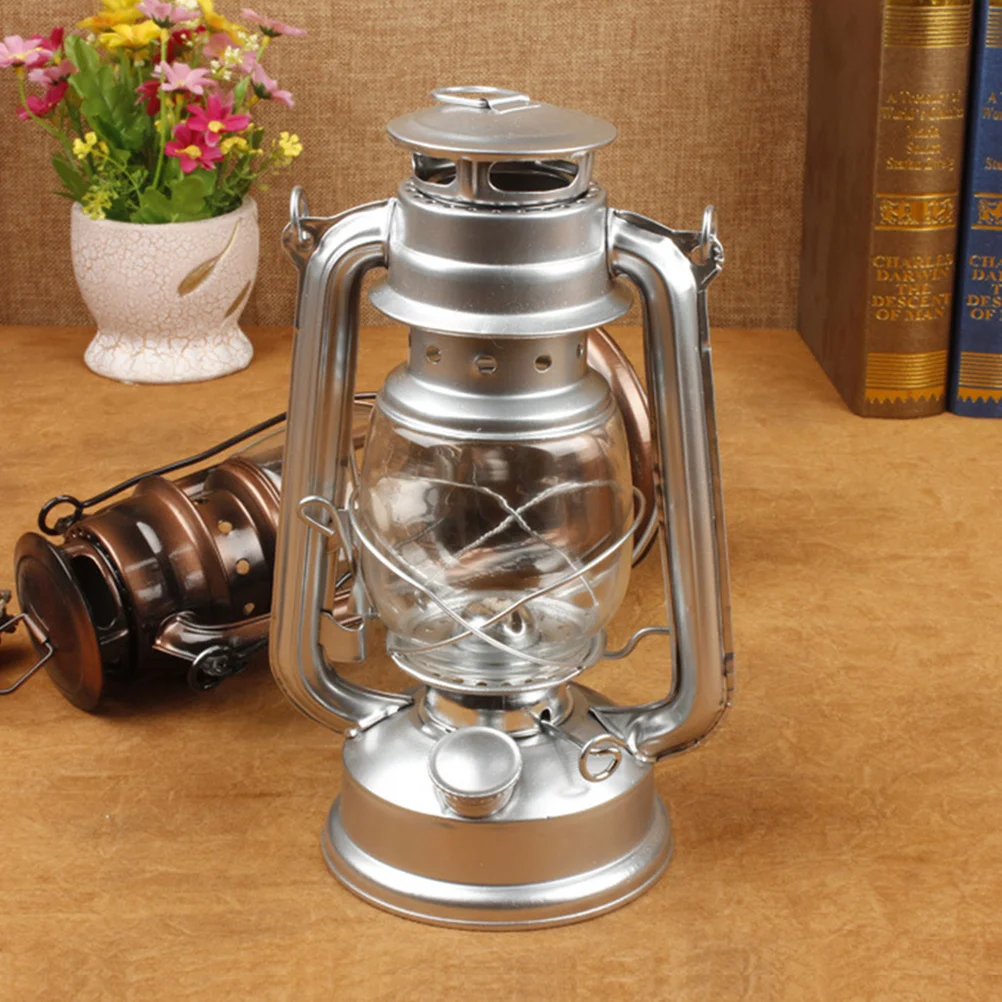 

Decorative Retro Vintage Lamp Hanging Oil Lantern for Camping Bar Garden Glass Lamp