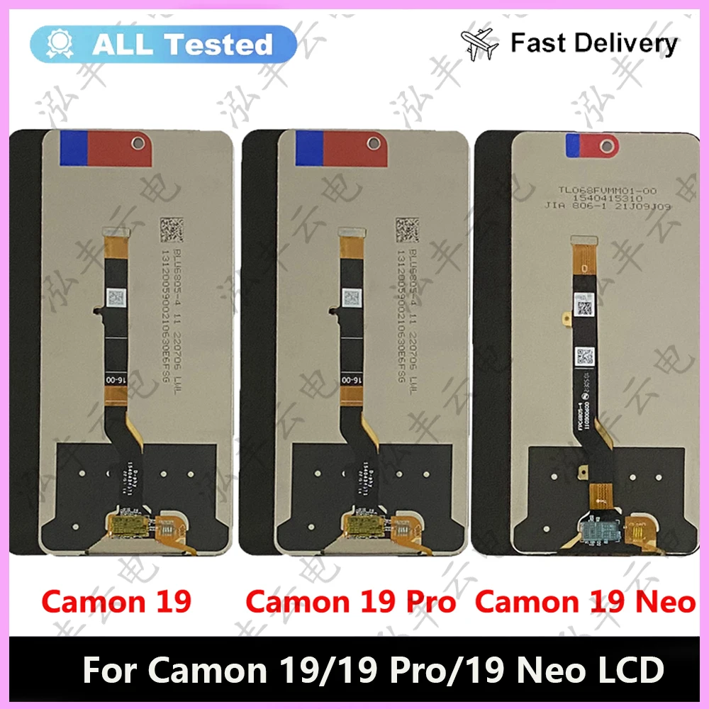 

For Tecno Camon19 CI6n Camon 19 Pro CI8 CI8n CI7n LCD Display Touch Screen Assembly For Tecno Camon 19 Neo CH6i LCD Sensor