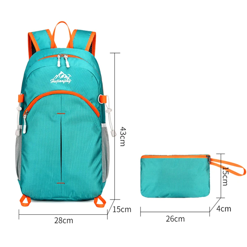 Mochila plegable para acampar, bolsa de viaje ligera para escalada, montañismo, senderismo y ciclismo, impermeable, 20l