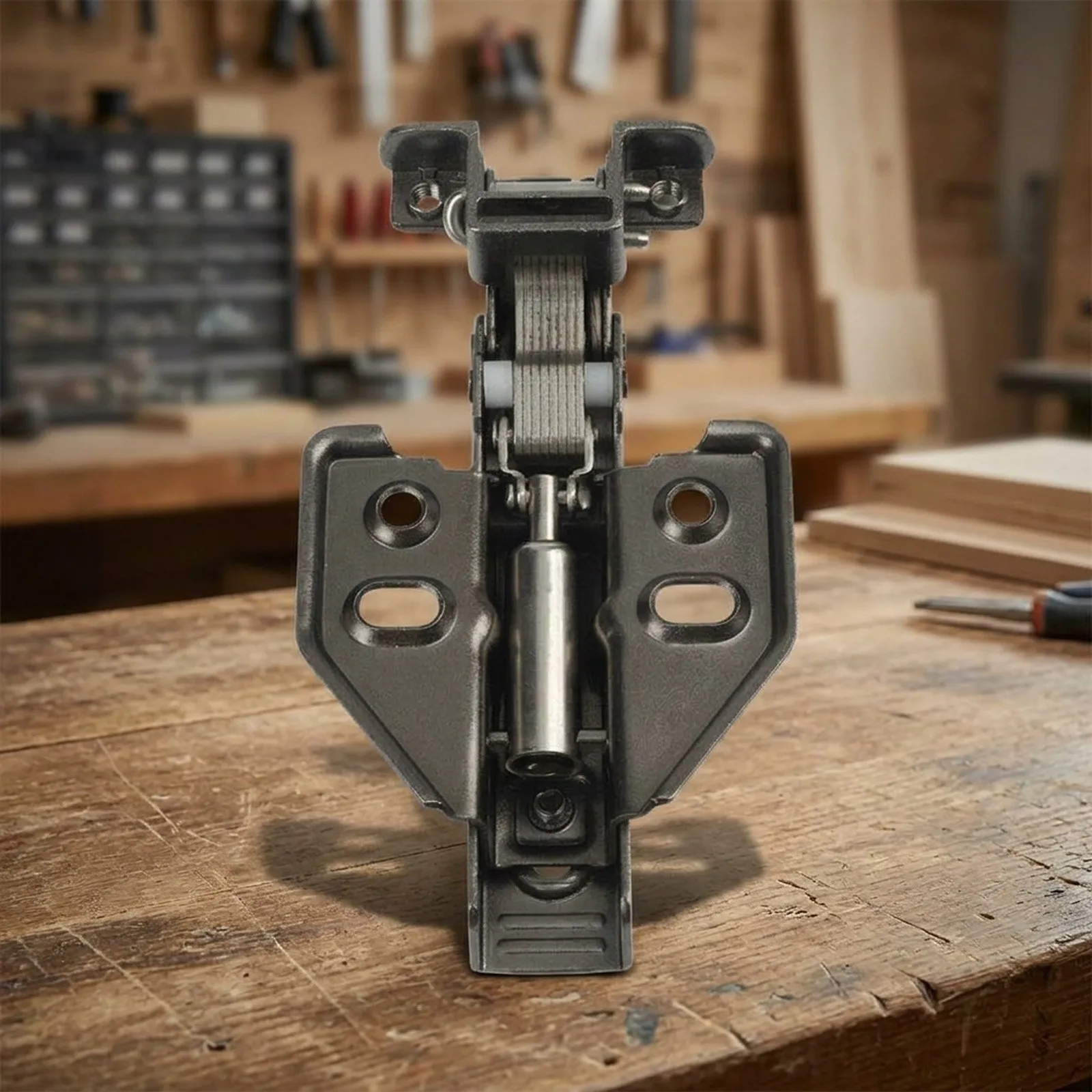 Home Improvement Black Aluminum Frame Hinge Bracket Integrated Oil Cylinder Reinforced Stability Rust-resistant Construction