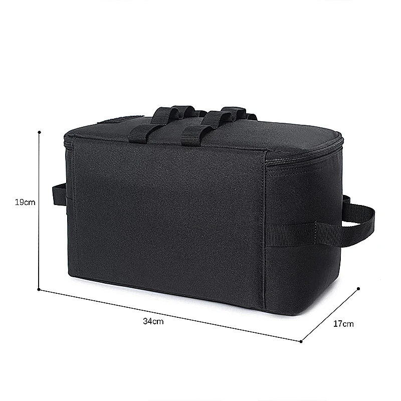 PACOONE Outdoor Camping Gas Tank Storage Bag Large Capacity Ground Nail Tool Bag Gas Canister Picnic Cookware Utensils Kit Bag