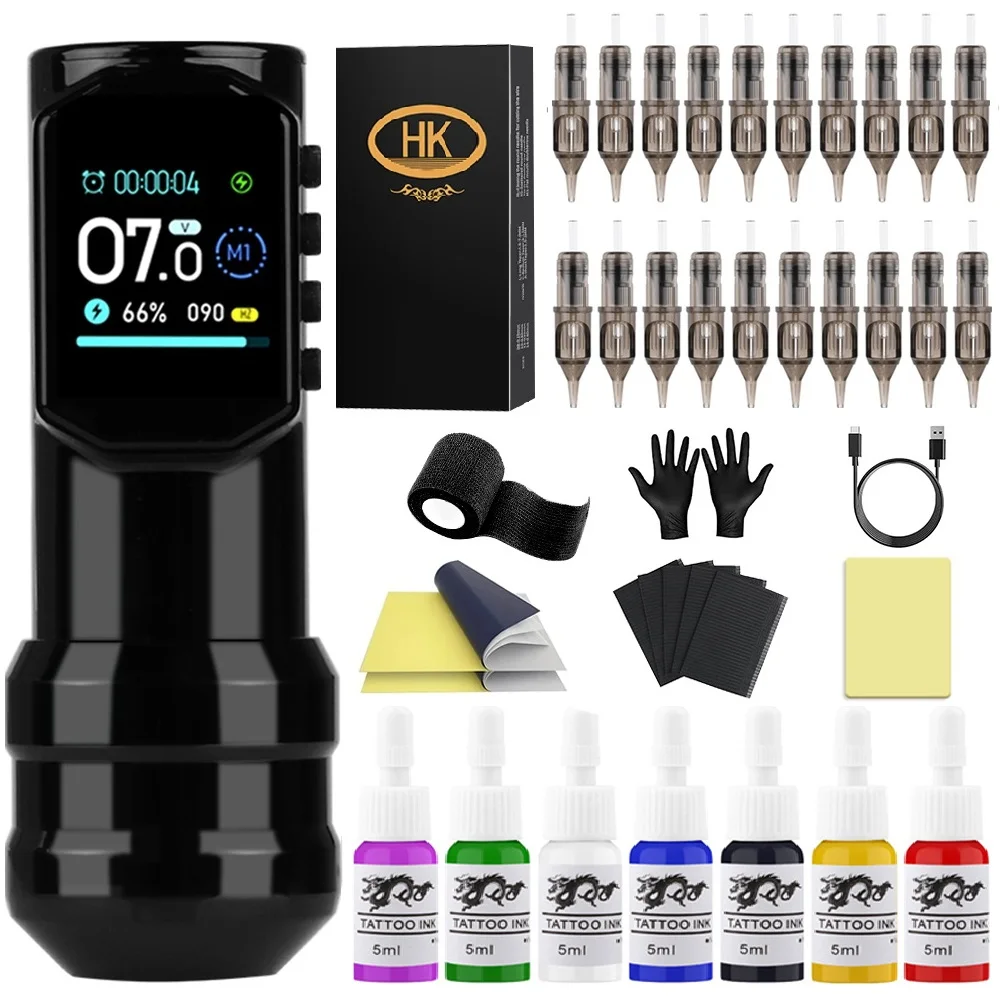 JUNM Hohe Qualität Tattoo Stift Kit Für Permanent Make-Up Tattoo Maschine Neue Wireless Tattoo Kit