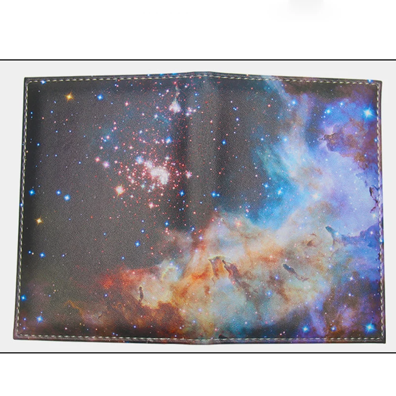 New Creative Universe Starry Pattern Passport Cover PU Leather Travel Passport Wallet Star Sky Women Men Passport Holder Case