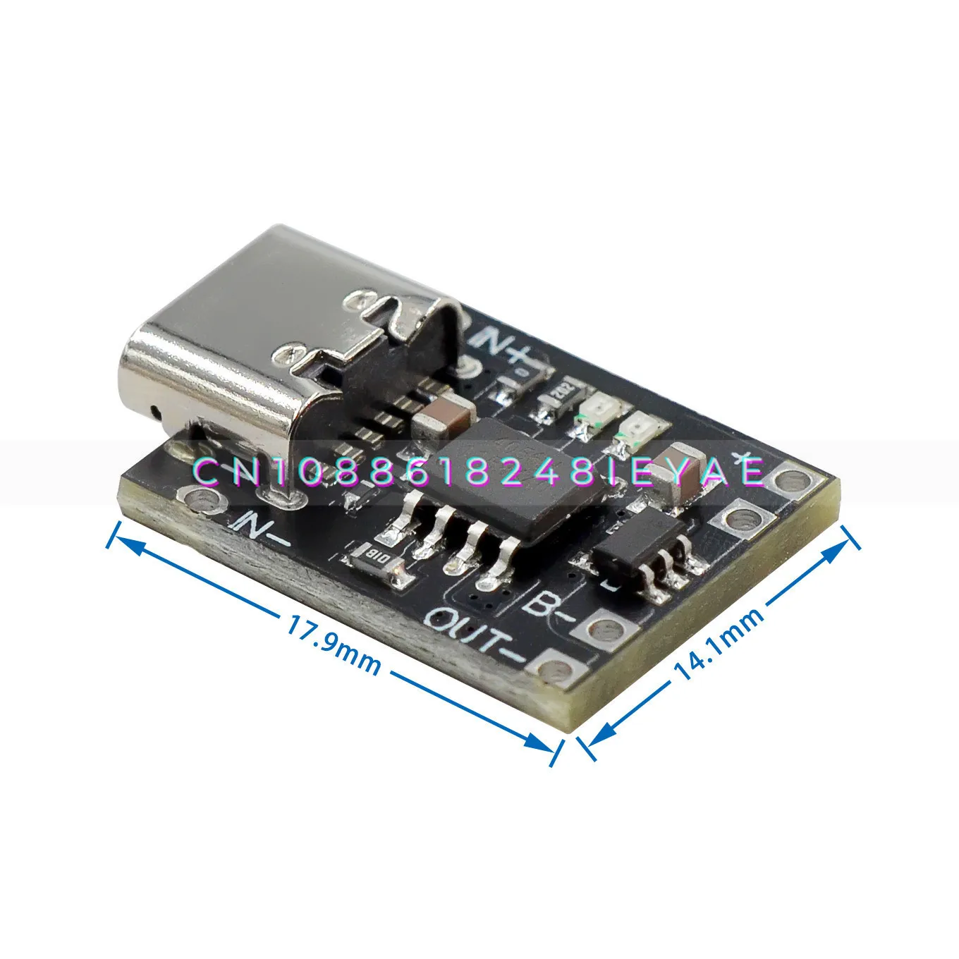 Ultra-small Ternary Lithium Battery Charging Board 1A 3.7V4.2V Charger Module Type-C Interface with Protection Board